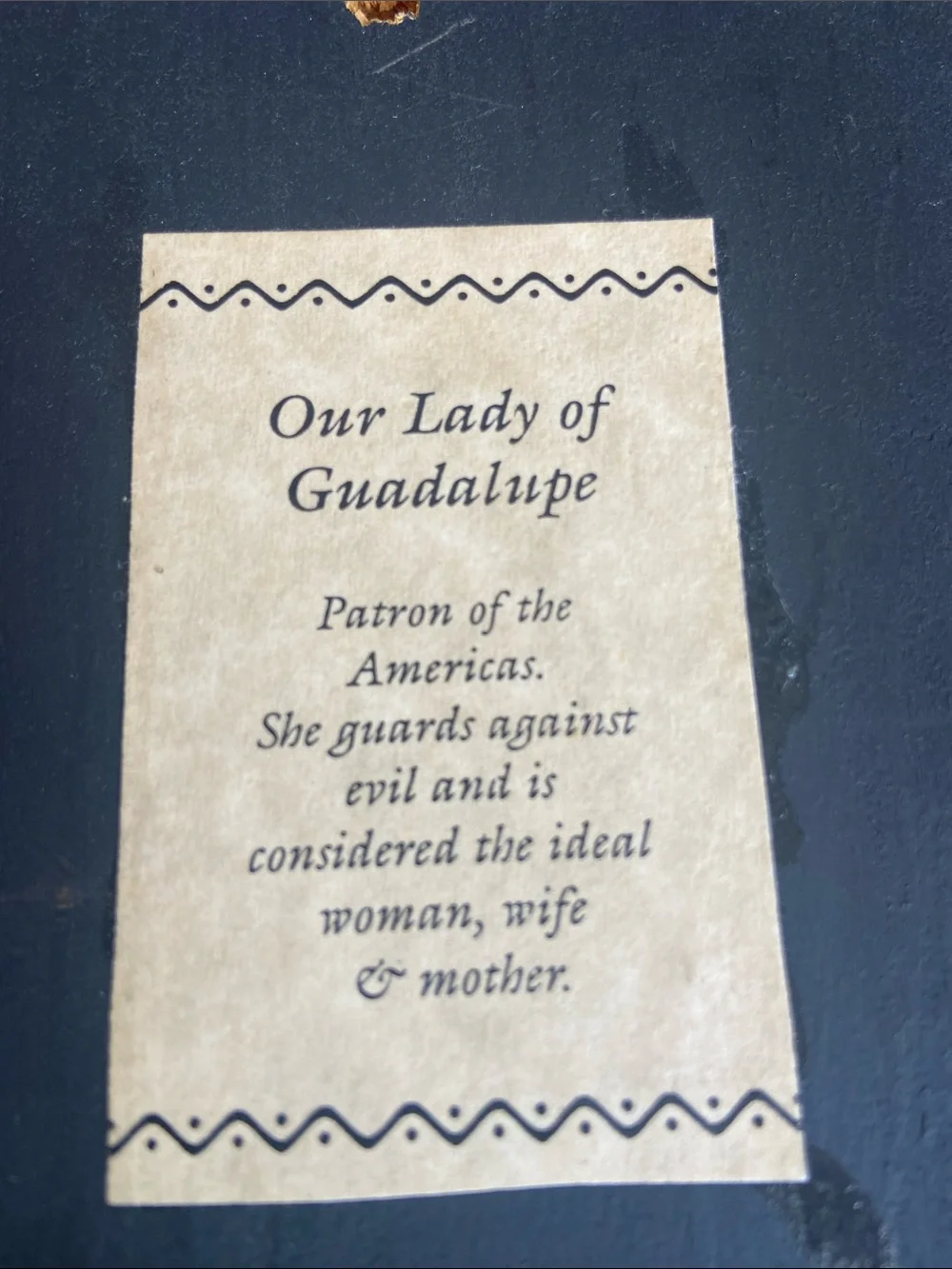 Vintage Our Lady of Guadalupe Retablo Signed New Mexico Folk Art
